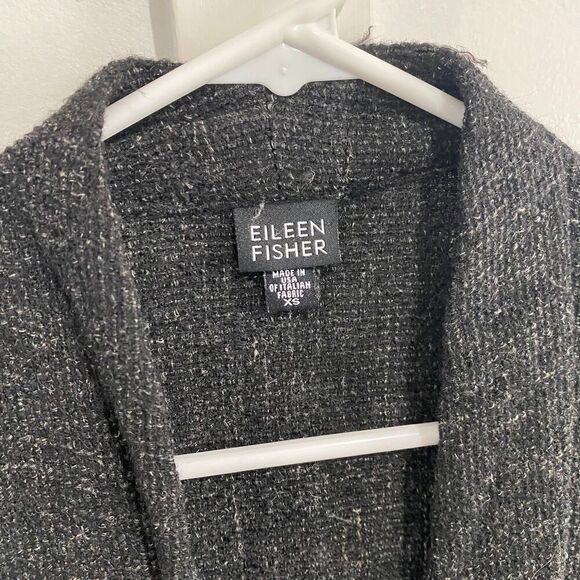 Eileen Fisher Black Textured Blazer - Picture 3 of 7